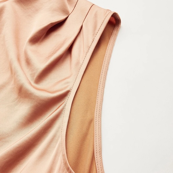 Silky Draping Neck Bodysuit Size Small - Picture 4 of 5